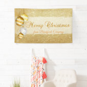Prettig kerstfeest ,Kerstballen,Glinsterend Spandoek (Insitu)