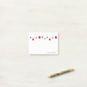 Prettig Kerstfeest, Kerstballen-Personalisatie Post-it® Notes (Op bureau)