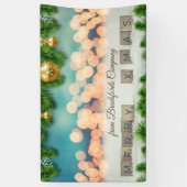 Prettig kerstfeest, Kerstballen Spandoek (Verticaal)