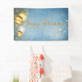 Prettig kerstfeest ,Kerstballen,Sparkel Spandoek (Insitu)