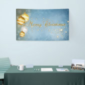 Prettig kerstfeest ,Kerstballen,Sparkel Spandoek (Beurs)
