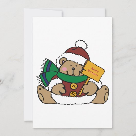 Prettig Kerstfeest Kerstbeer Kaart (Voorkant)