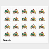 Prettig Kerstfeest Kerstbeer Vierkante Sticker (Vel)