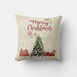 Prettig kerstfeest,Kerstbomen,Cadeaus,Slee Kussen