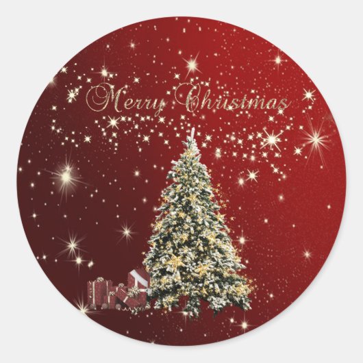 Prettig kerstfeest,Kerstbomen ,Kerstcadeaus Vakant Ronde Sticker (Voorkant)