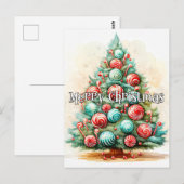 Prettig kerstfeest | Kerstboom Briefkaart (Voorkant / Achterkant)