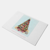 Prettig kerstfeest. Kerstboom Deurmat (Schuin)