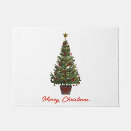 Prettig kerstfeest. Kerstboom Deurmat