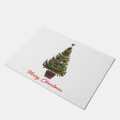 Prettig kerstfeest. Kerstboom Deurmat (Schuin)