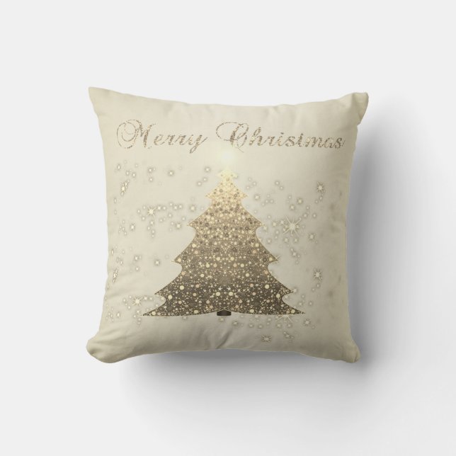 Prettig kerstfeest,Kerstboom,Fonkeling Kussen (Voorkant)
