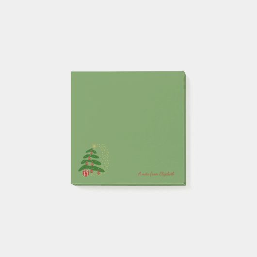 Prettig kerstfeest, Kerstboom -Gepersonaliseerd Post-it® Notes (Voorkant)