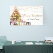 Prettig kerstfeest, Kerstboom Geschenken, Lichtsli Spandoek (Beurs)