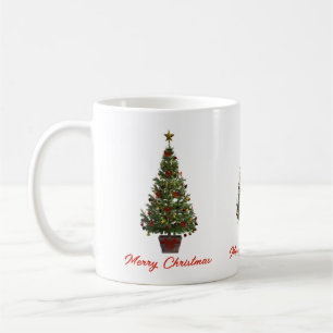 Prettig kerstfeest. Kerstboom Koffiemok