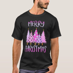 Prettig kerstfeest Kerstboom Luipaard Bijpassend F T-shirt
