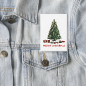 Prettig kerstfeest. Kerstboom (ontwerp 1) met cade Button (Insitu)