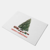 Prettig kerstfeest. Kerstboom (ontwerp 1) met cade Deurmat (Schuin)