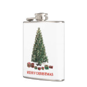 Prettig kerstfeest. Kerstboom (ontwerp 1) met cade Heupfles (Links)