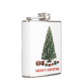 Prettig kerstfeest. Kerstboom (ontwerp 1) met cade Heupfles (Rechts)