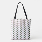 Prettig kerstfeest. Kerstboom (ontwerp 1) met cade Tote Bag (Achterkant)