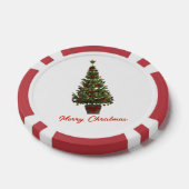Prettig kerstfeest. Kerstboom Poker Chips (Enkel)