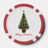 Prettig kerstfeest. Kerstboom Poker Chips (Achterkant)