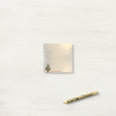 Prettig kerstfeest, kerstboom sinaasappel post-it® notes (Op bureau)