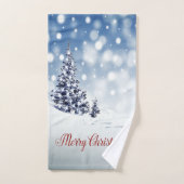 Prettig kerstfeest,Kerstboom, Sneeuw Bad Handdoek (Handdoek)