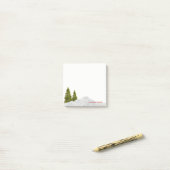 Prettig Kerstfeest, Kerstboom Sneeuw -Persoonlijk Post-it® Notes (Op bureau)