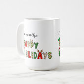 Prettig Kerstfeest Kerstbrief Mokka Kop (Voorkant links)