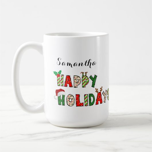 Prettig Kerstfeest Kerstbrief Mokka Kop (Links)