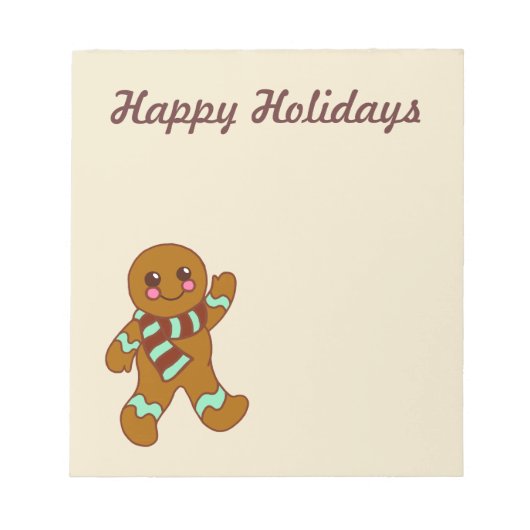 Prettig Kerstfeest Kerstbrood Notitieblok (Voorkant)