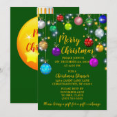 Prettig kerstfeest, kerstdiner kaart (Voorkant / Achterkant)