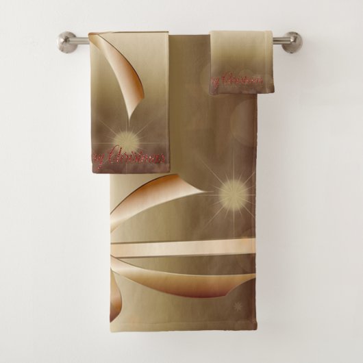 Prettig kerstfeest, Kerstelijke strik Bad Handdoek (Insitu)