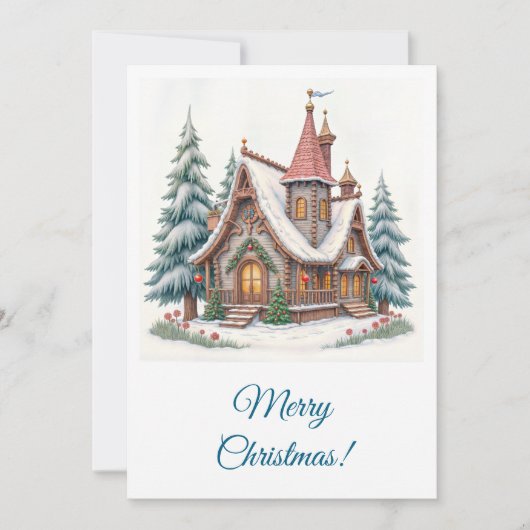 Prettig kerstfeest! Kerstgroeten. Feestdagenkaart (Voorkant)