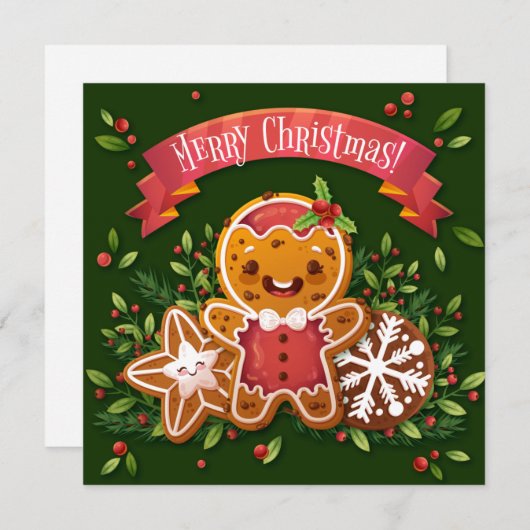 Prettig kerstfeest Kerstkaart (Voorkant / Achterkant)