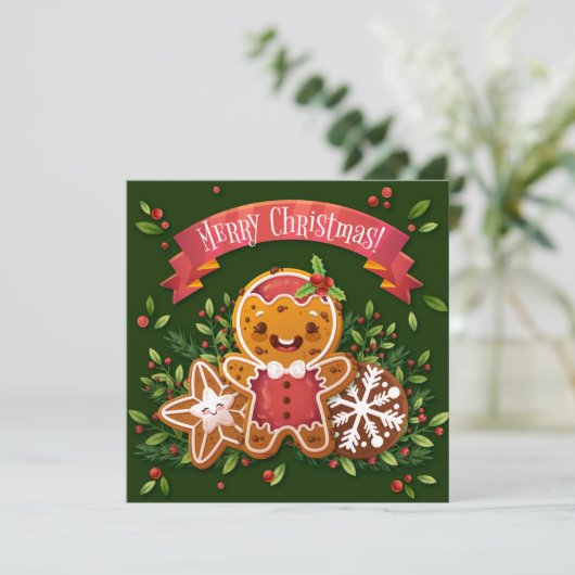 Prettig kerstfeest Kerstkaart (Staand voorkant)