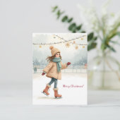 Prettig kerstfeest! Kerstkaart.  Feestdagenkaart (Staand voorkant)