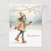 Prettig kerstfeest! Kerstkaart.  Feestdagenkaart (Voorkant)