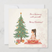 Prettig kerstfeest! Kerstkaart.  Feestdagenkaart (Voorkant)