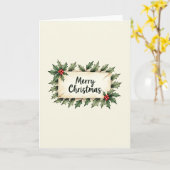 Prettig kerstfeest kerstkaart kaart (Gele Bloem)