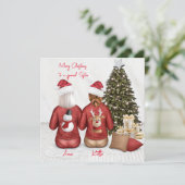 Prettig kerstfeest kerstkaart voor beste vriend(in kaart (Staand voorkant)