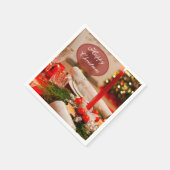 "Prettig Kerstfeest" Kerstknallers & Kaarsen Servetten (Hoek)