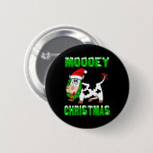 Prettig Kerstfeest - Kerstkoe Ronde Button 5,7 Cm (Voorkant /achterkant)
