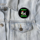 Prettig Kerstfeest - Kerstkoe Ronde Button 5,7 Cm (In situ)