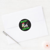 Prettig Kerstfeest - Kerstkoe  Ronde Sticker (Envelop)