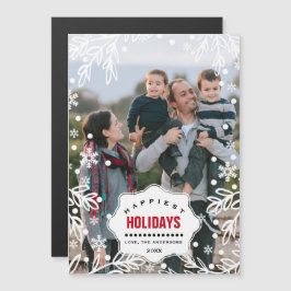 Prettig Kerstfeest. Kerstmagnetische fotokaarten