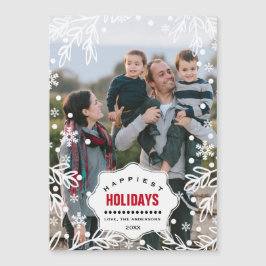 Prettig Kerstfeest. Kerstmagnetische fotokaarten