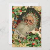 Prettig kerstfeest Kerstman Antiek klassiek Kaart (Achterkant)