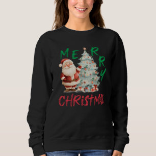 Prettig kerstfeest Kerstman Boom Ontwerp Trui