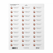 Prettig kerstfeest Kerstman Cute schets retouradre Etiket (Full Sheet)